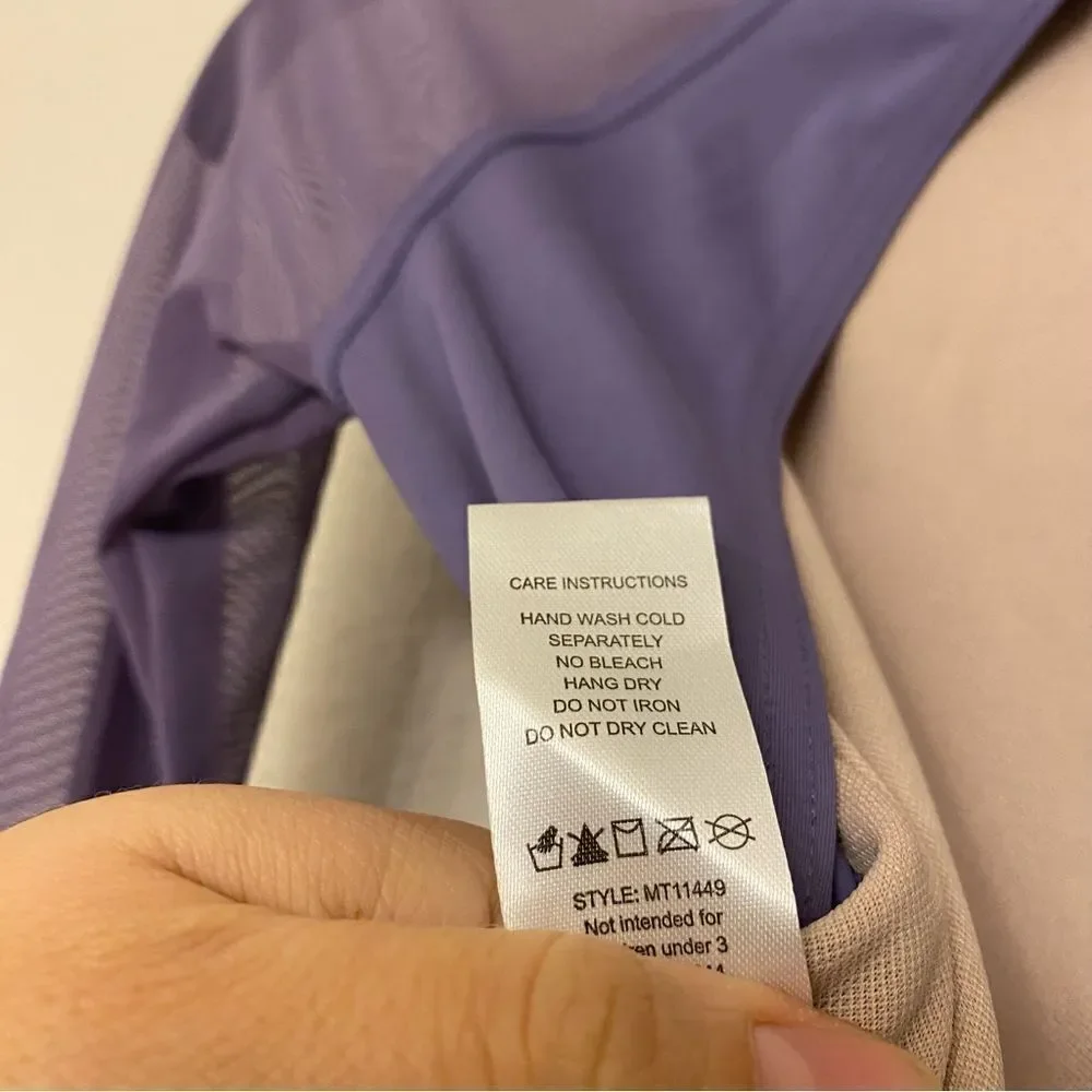 Weissman Balera Dance costume purple Long poet Sleeve Bow Tie Leotard MT11449 MC